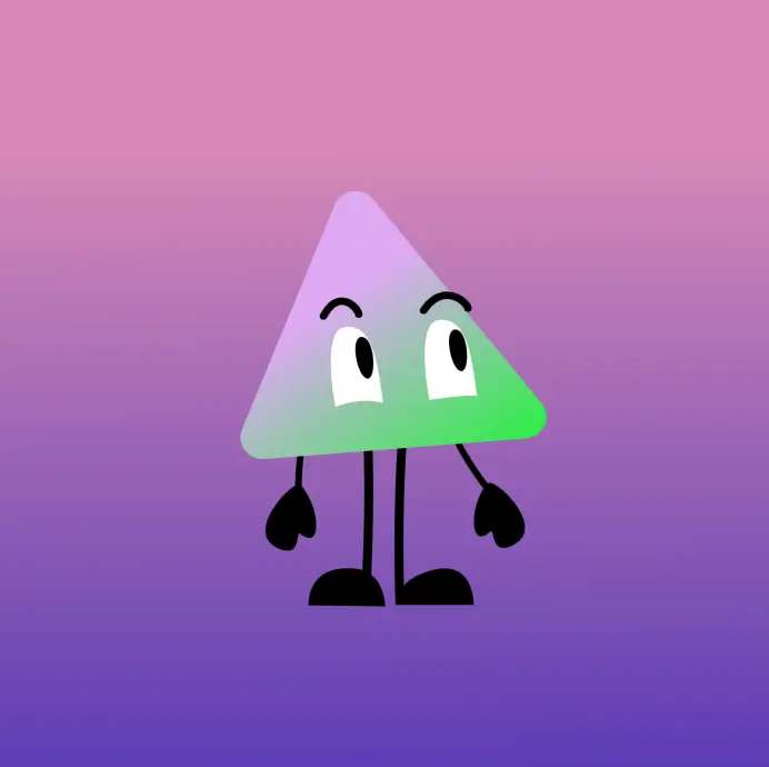 Triangle Mascot, a small Rive character test